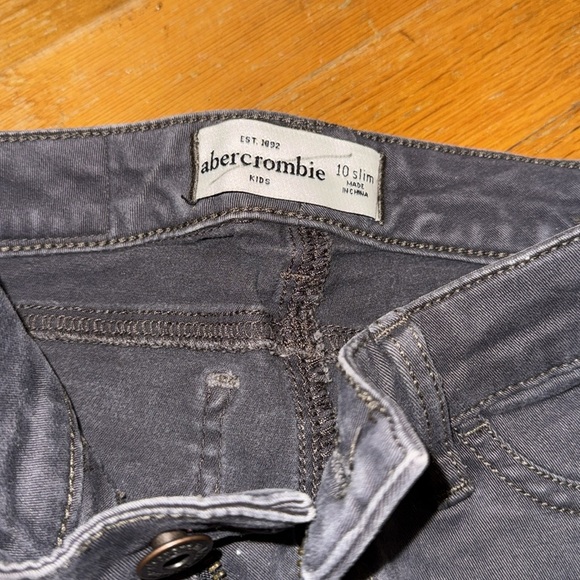 ABERCROMBIE KIDS A&F ABERCROMBIE & FITCH KIDS YOUTH GIRL 10 slim jean blk skinny - Picture 4 of 8